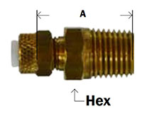 Flareless Male Connector Diagram